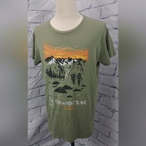 UpStar Men's Chamonix Tour Du Mont Blanc France T-Shirt Tee Hiking France XL